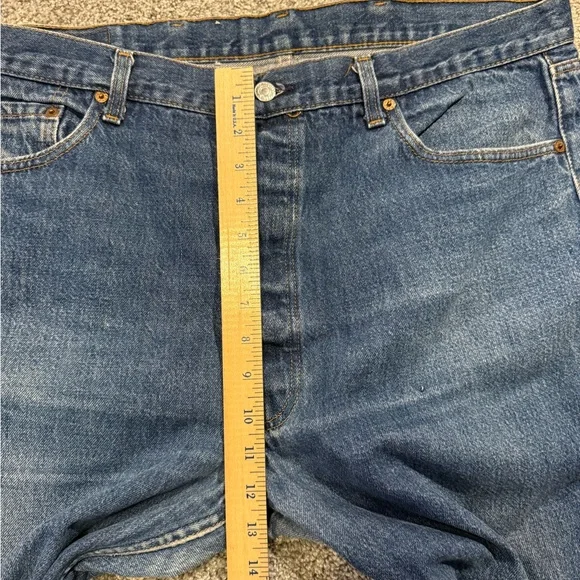Vintage Levis 501 Jeans Mens 42x34 Blue Button Fly Original Made In USA 1980s‎ *